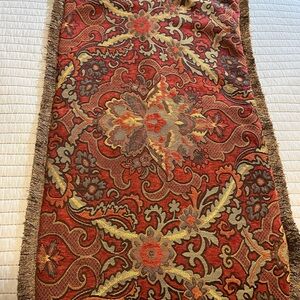 Luxury Floral Pillow sham  in Rich Red and Rust colors